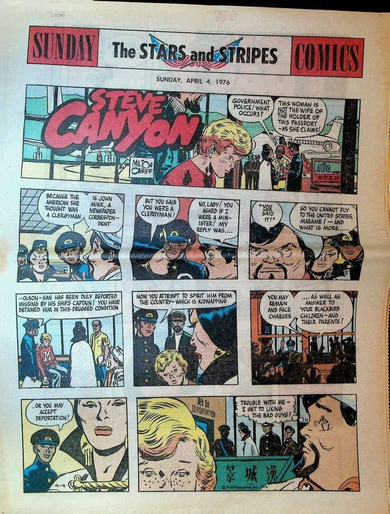 Stars & Stripes Sunday Comics April 4 1976 Steve Canyon Blondie