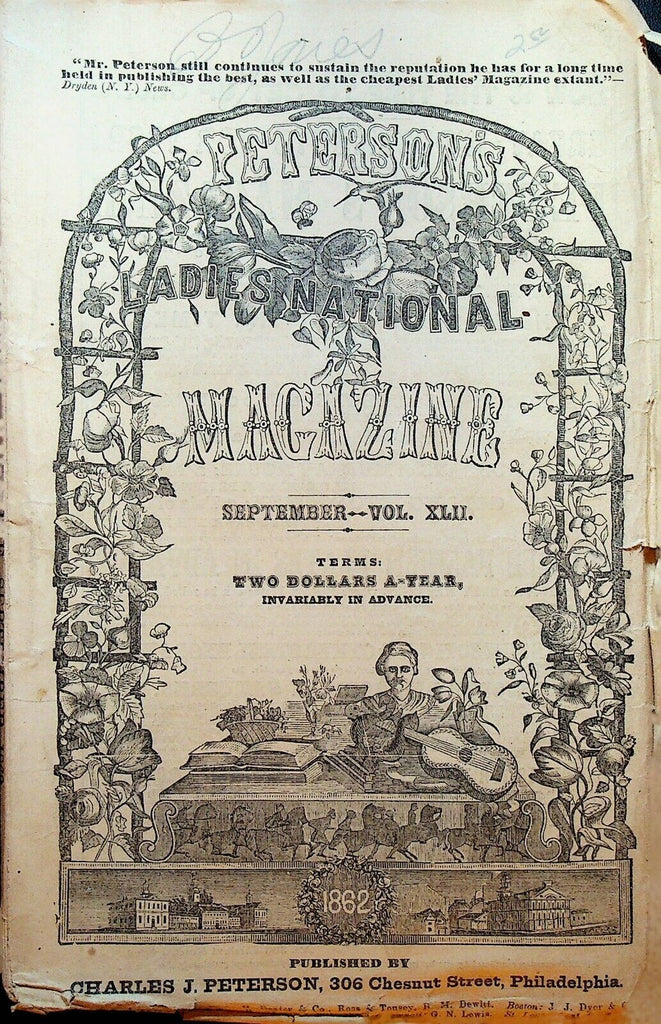 Peterson's Ladies National Magazine September 1862 Fashion Josephine Pollard