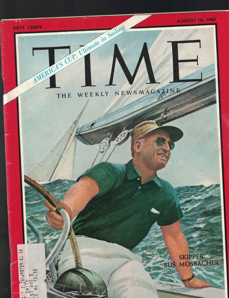 Time Magazine August 18 1967 America's Cup Bus Mosbacher Rap Brown