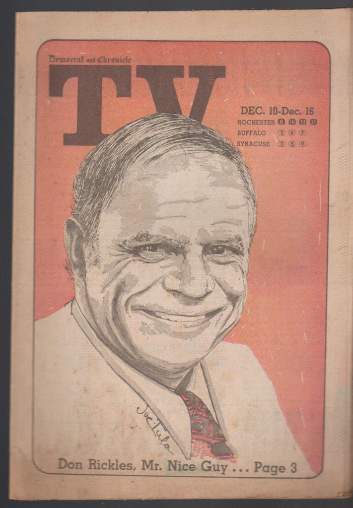 Democrat & Chronicle TV Tab December 10 1972 Don Rickles