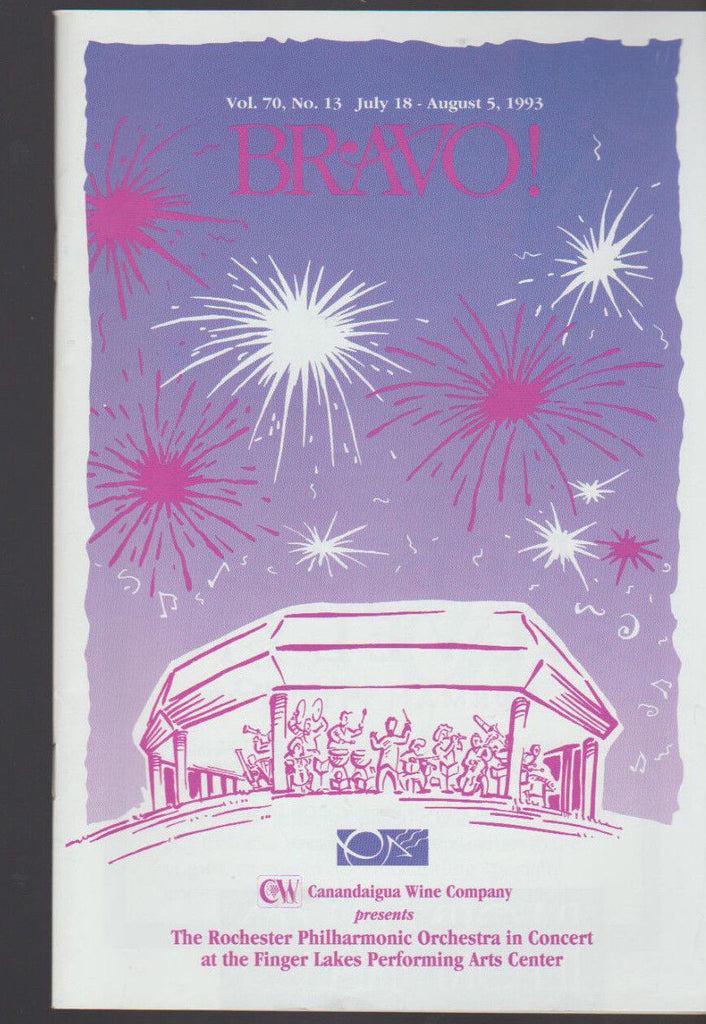 Rochester Philharmonic Orchestra Program 1993 Bravo Peter Nero