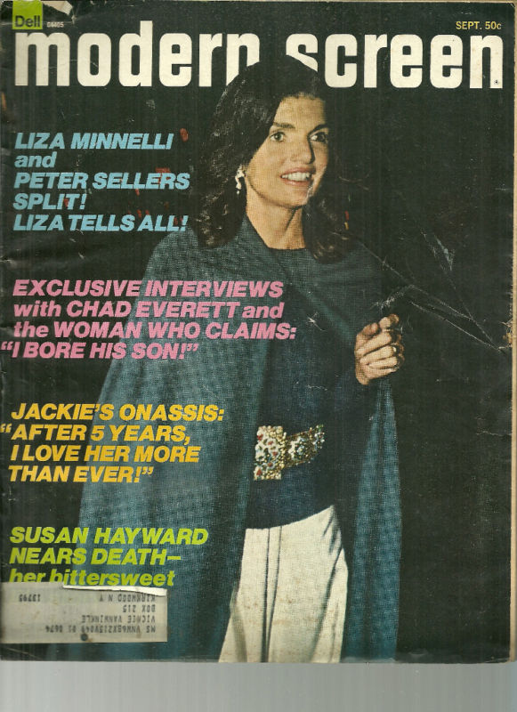 Modern Screen Magazine September 1973 Jackie Onassis Kennedy Peter Sellers