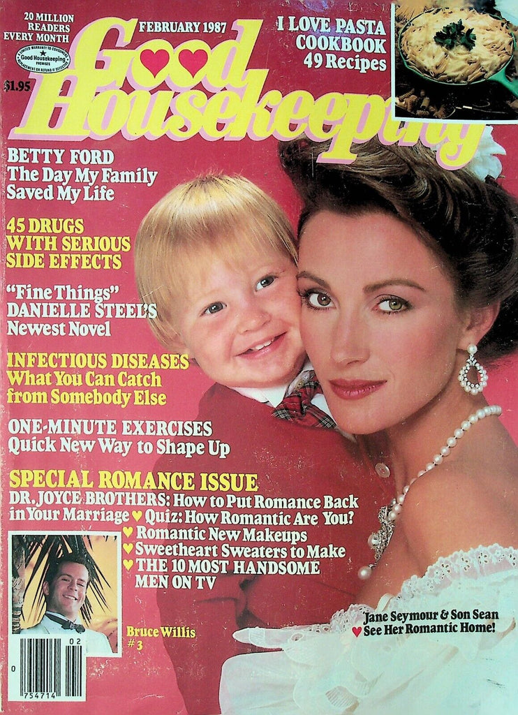 Good Housekeeping February 1987 Jane Seymour Tom Selleck Bruce Willis Betty Ford
