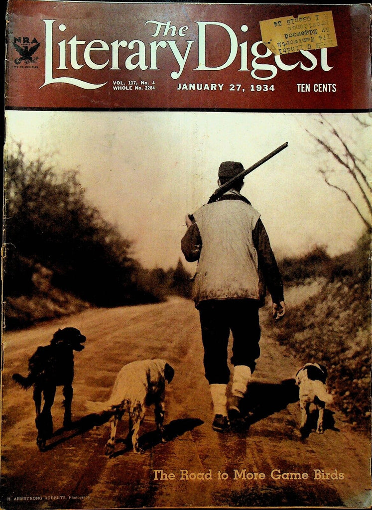 Literary Digest January 27 1934 Hunting Salome Opera Billy Sunday Lynching