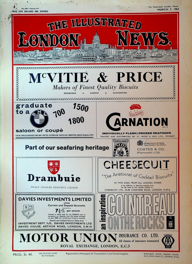 Illustrated London News March 7 1964 Britannia Air Crash David & Igor Oistrakh