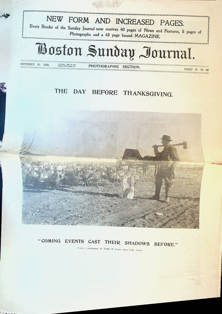 Boston Sunday Journal November 20 1898 Yale Football Spanish American War