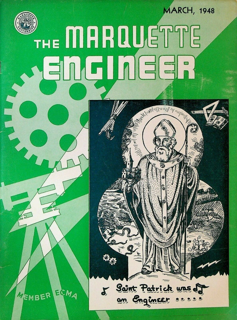 Marquette University Engineer Magazine March 1948 Saint Patrick Early Television