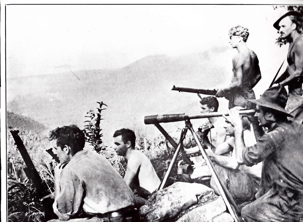 Americans & Australians Watching Salamaua WWII Dispatch Photo News Service