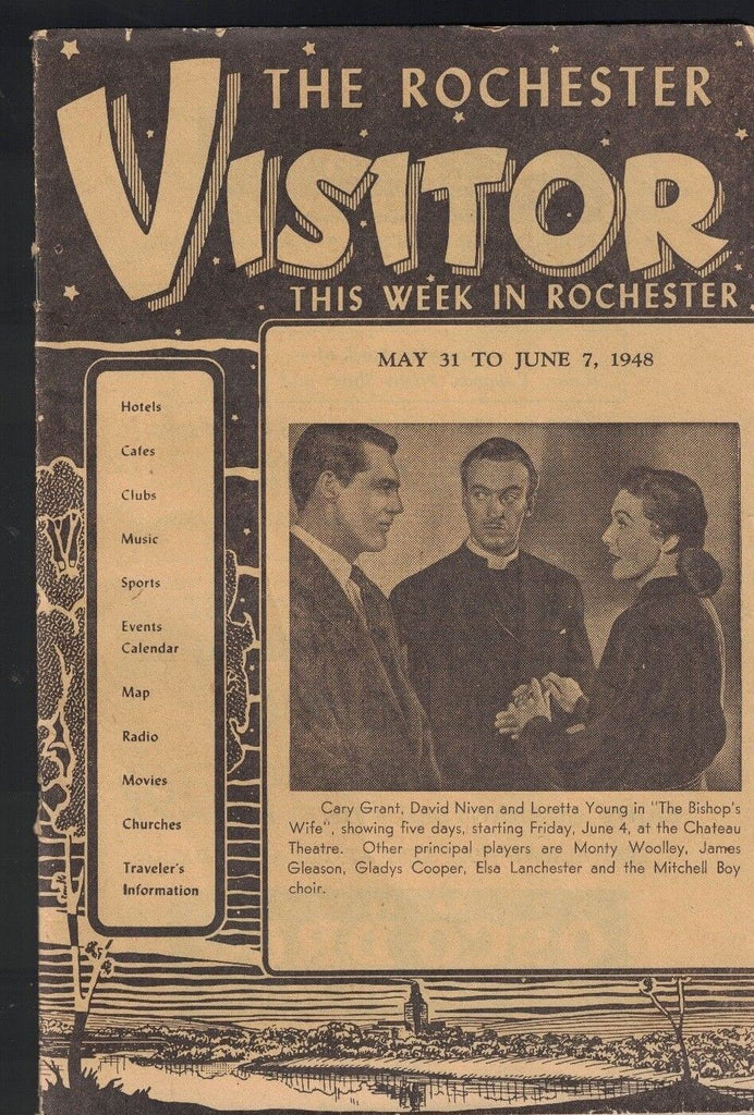 The Rochester Visitor NY June 7 1948 David Niven Loretta Young Cary Grant