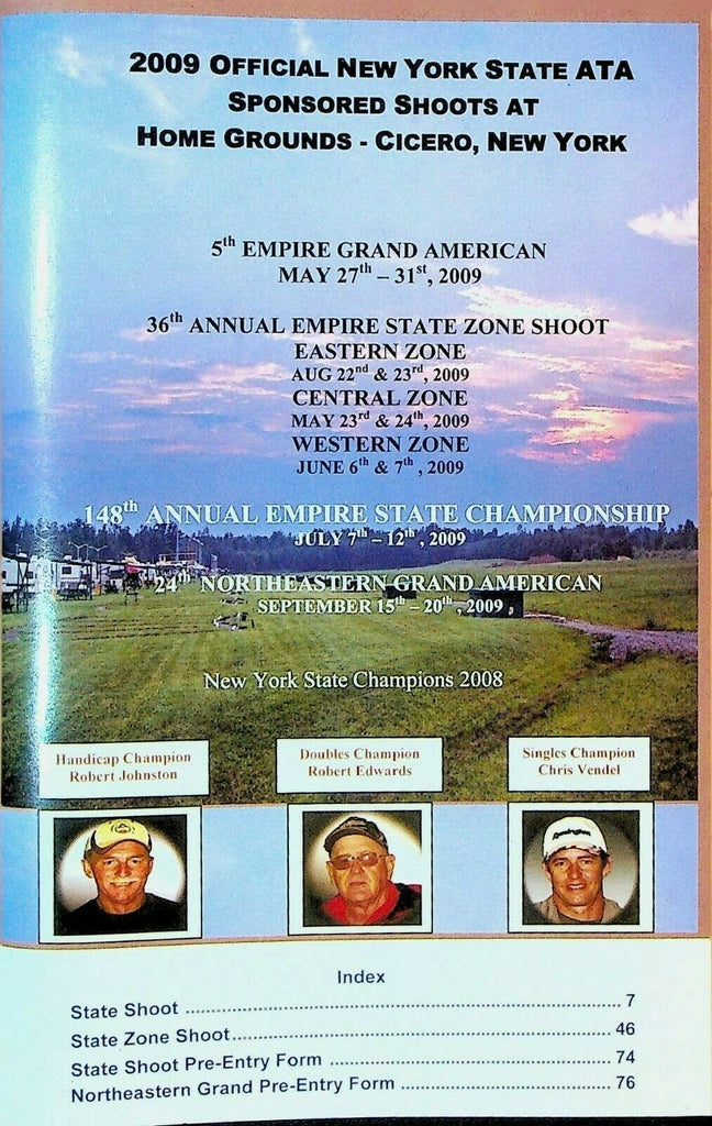 Official New York State ATA Trapshooting Tournament Program 2009
