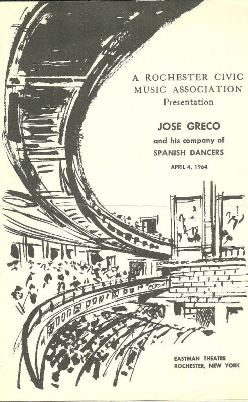 Jose Greco & His Company of Spanish Dancers Program April 4 1964