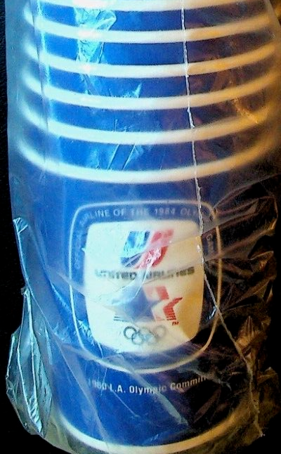 United Airlines Paper Cup Unopened Sleeve of 25 1980 Olympic Games