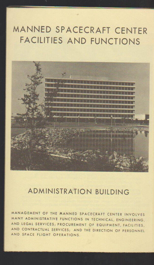 Manned Spacecraft Center Facilities & Functions NASA Brochure 1960s