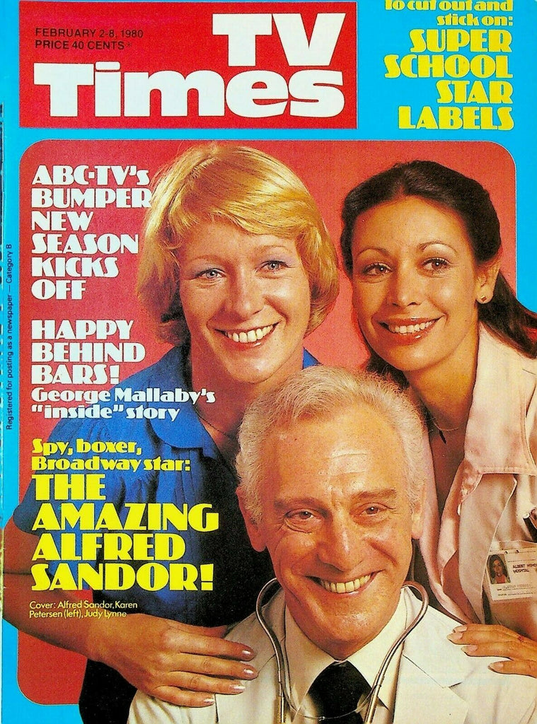 TV Times Magazine February 2 1980 Alfred Sandor George Mallaby Peter Allen