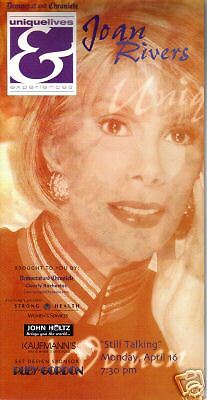JOAN RIVERS Show 1990s Ad Card Program Rochester NY