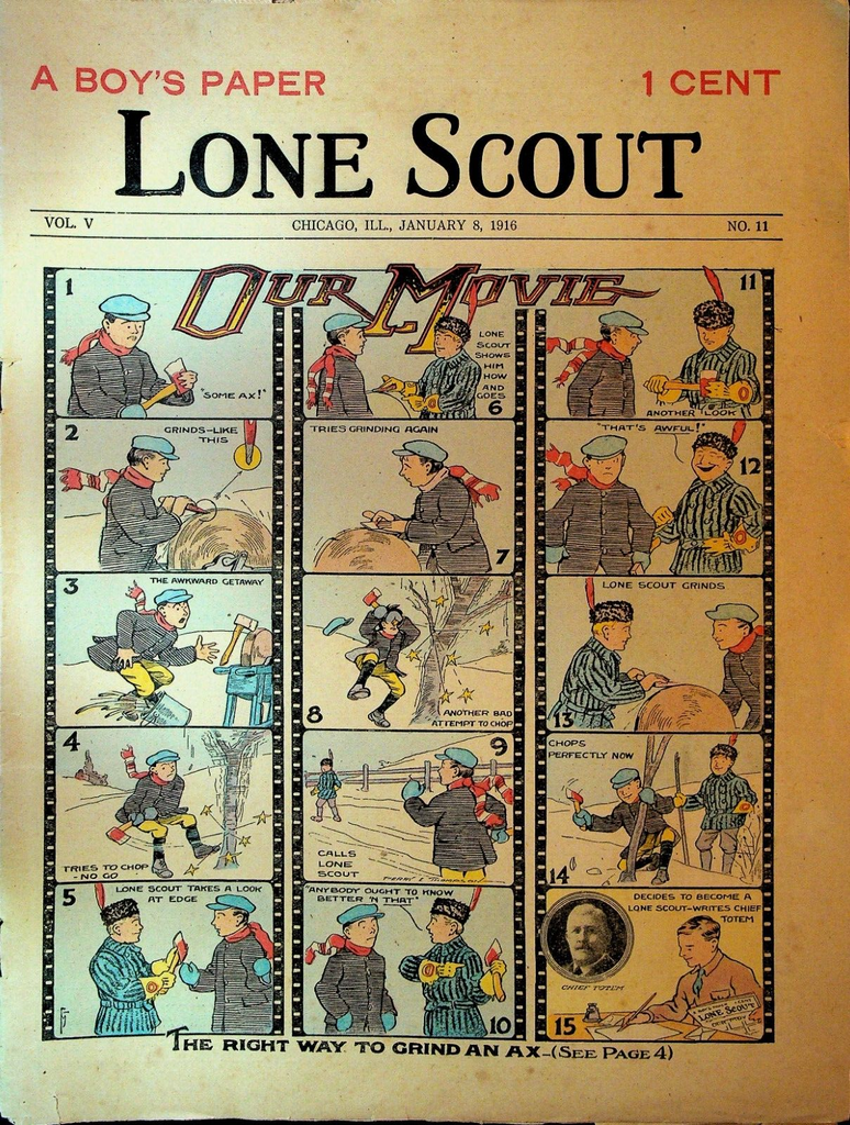 Lone Scout Magazine January 8 1916 Scouting Davy Crockett Alamo