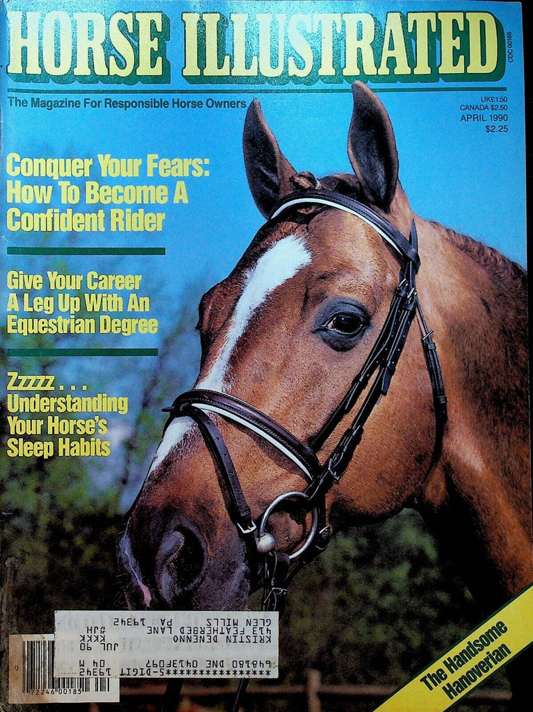 Horse Illustrated Magazine April 1990 Hanoverian Nebelwerfer Stallion