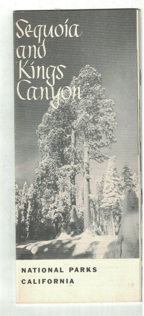 Sequoia & Kings Canyon National Parks California Brochure 1957