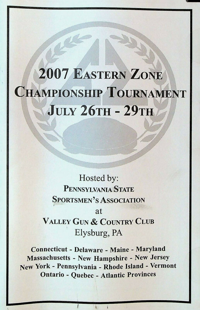 Eastern Zone Championship Trapshooting Tournament Program 2007