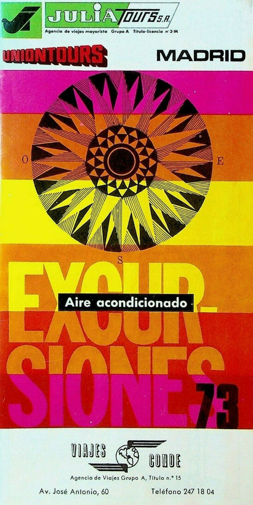 Julia Union Tours 1973 Booklet Madrid Spain Excursions