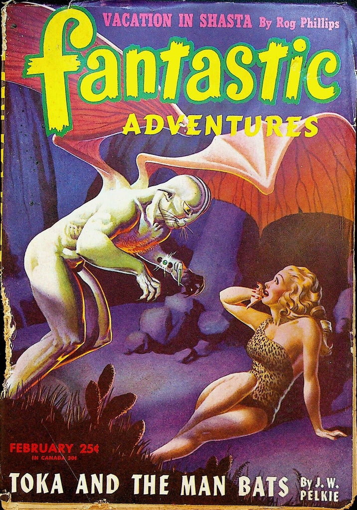 Fantastic Adventures Pulp February 1946 Rog Phillips JW Pelkie Lester Barclay