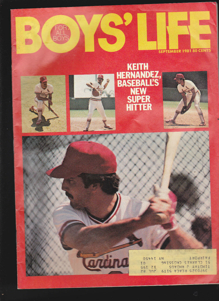 Boys' Life Magazine- Keith Hernandez St Louis Cardinals September 1981