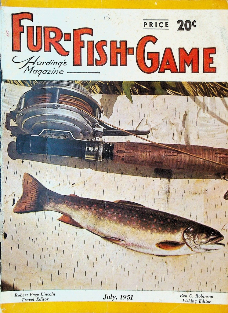 Harding's Fur Fish Game Magazine July 1951 Hudson Bay Operation Arctic Pueblo