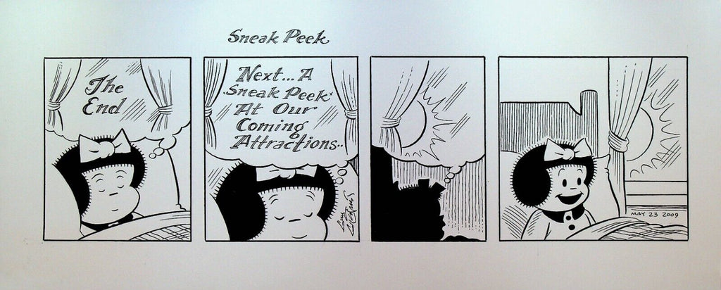 Nancy Original Comic Strip Art Guy Gilchrist May 23 2009 Sunrise