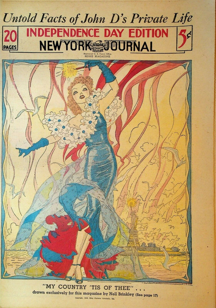 New York Journal July 4 1936 John D Rockefeller Clark Gable Dashiell Hammett