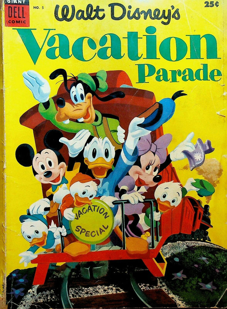 Walt Disney's Vacation Parade 5 Dell Giant Comic 1954 Mickey Mouse Donald Duck
