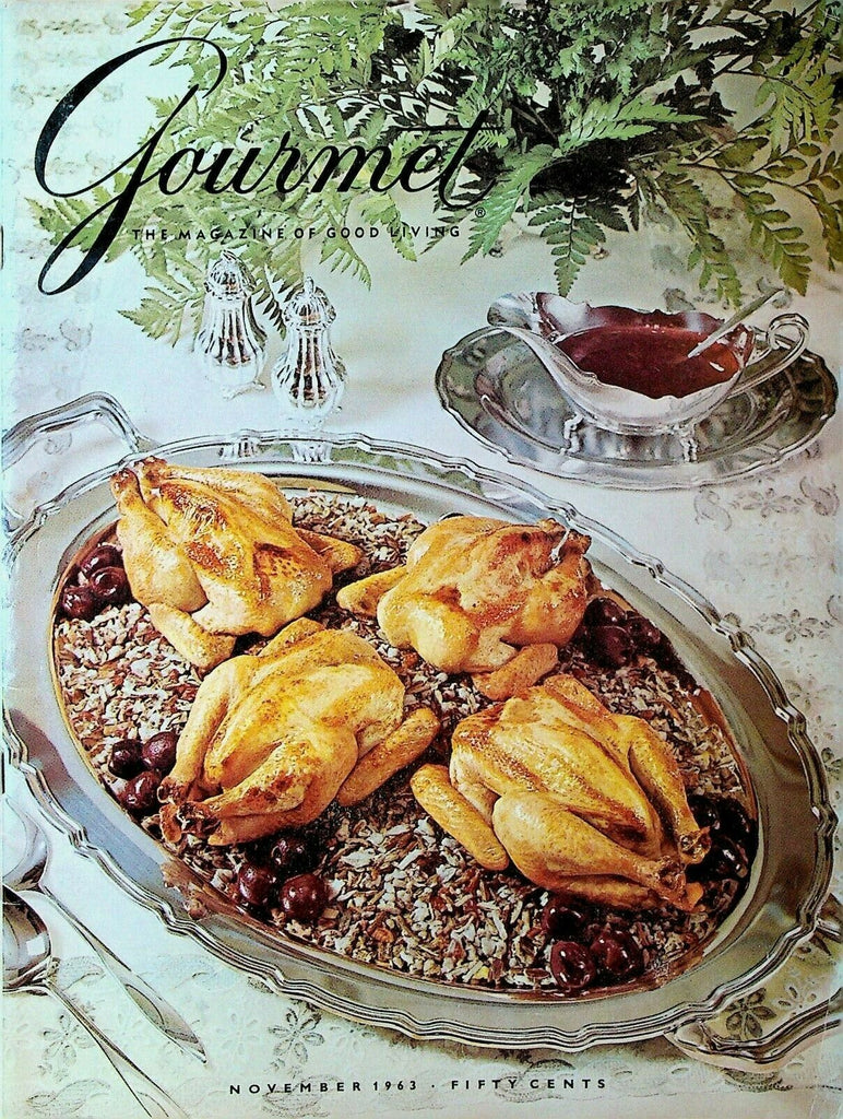 Gourmet Magazine November 1963 Small Birds Pudding & Pie Lucius Beebe
