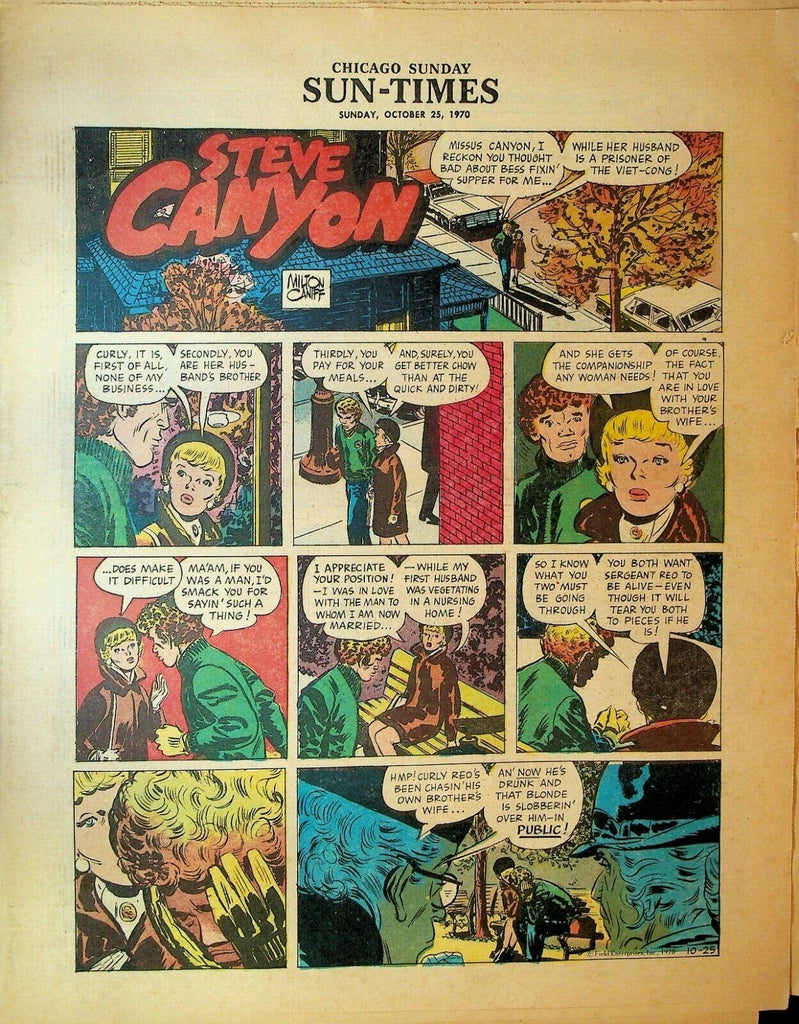 Chicago Sunday Sun-Times Comic Section October 25 1970 Steve Canyon Mary Worth