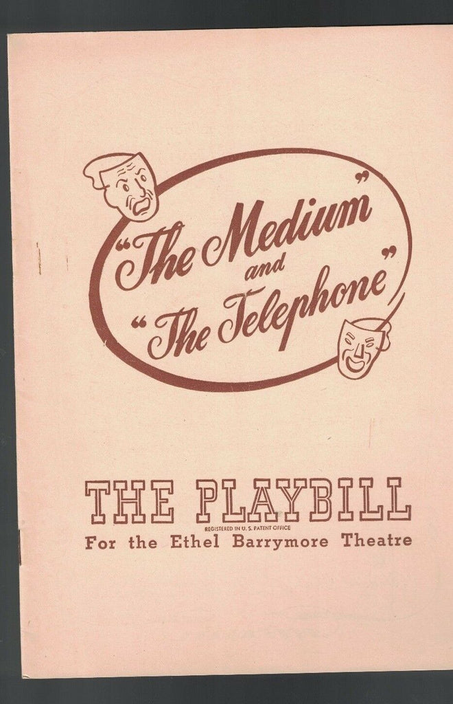 The Medium & the Telephone Playbill June 9 1947 Leo Coleman Marie Powers