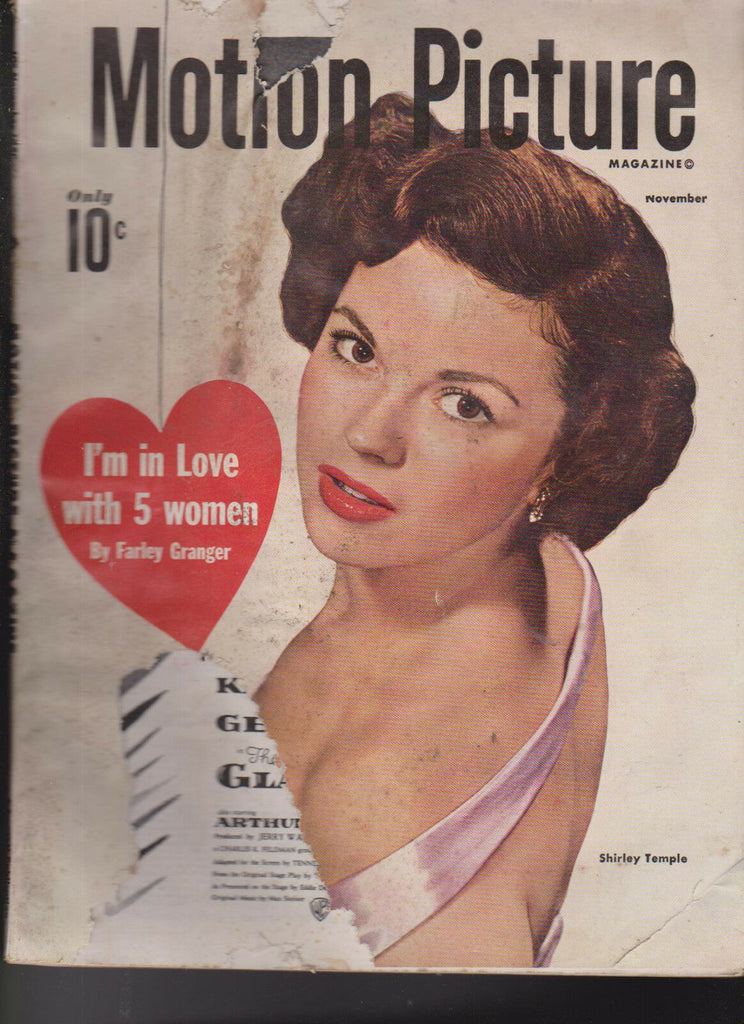 Motion Picture Magazine November 1950 Shirley Temple Elizabeth Taylor
