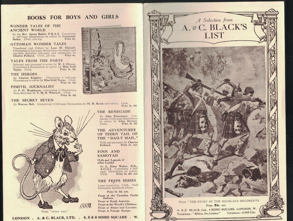 A Selection from A&C Black's List of Books Highland Regiments