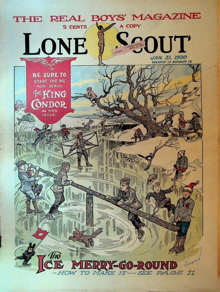 Lone Scout Magazine January 31 1920 Scouting Fatty Arbuckle Huckleberry Finn
