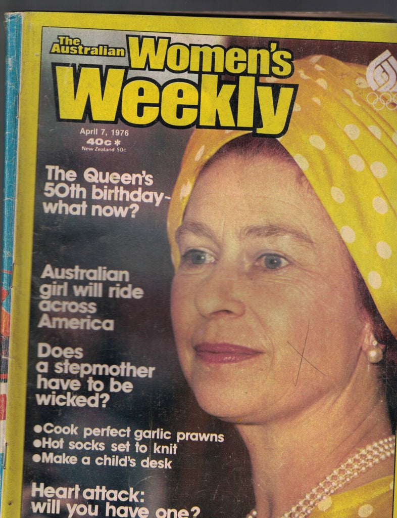 Australian Women's Weekly Magazine April 7 1976 Queen Elizabeth II George Burns