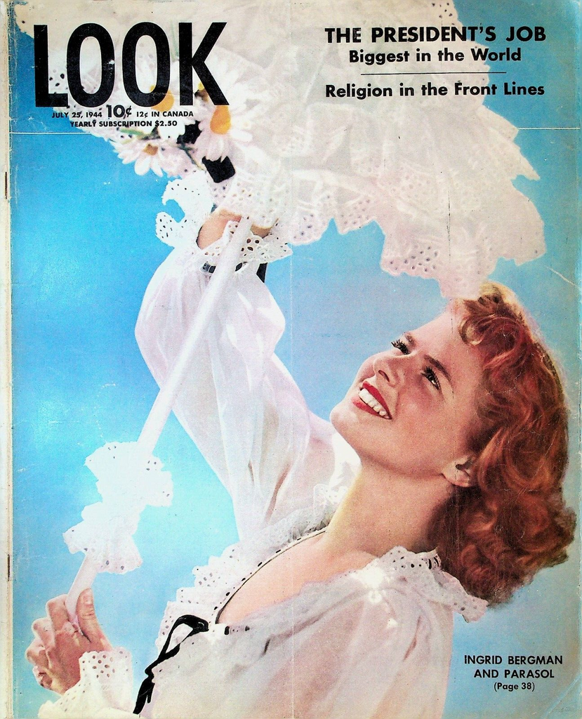 Look Magazine July 25 1944 WWII Ingrid Bergman Johnny Mercer Gloria DeHaven