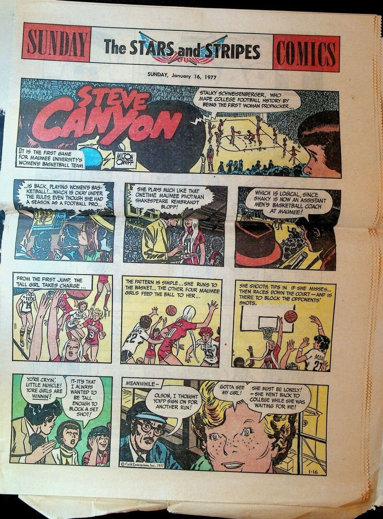 Stars & Stripes Sunday Comics January 16 1977 Steve Canyon Blondie