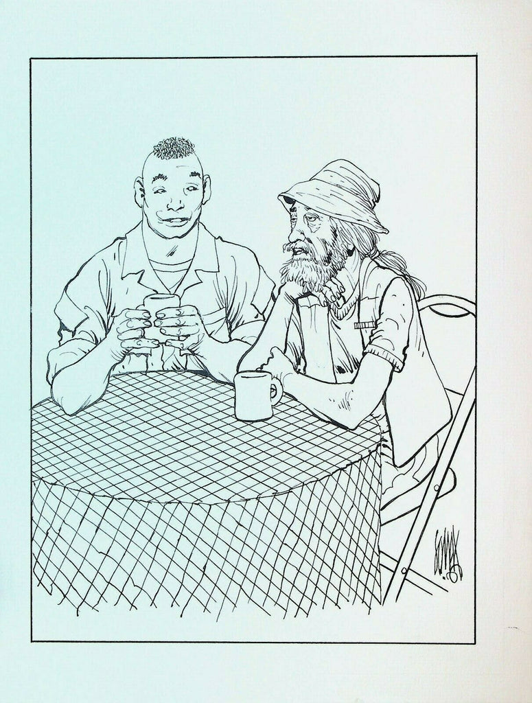 Leatherneck Magazine Original Comic Art Don Lomax 1990s Marines Old Timer