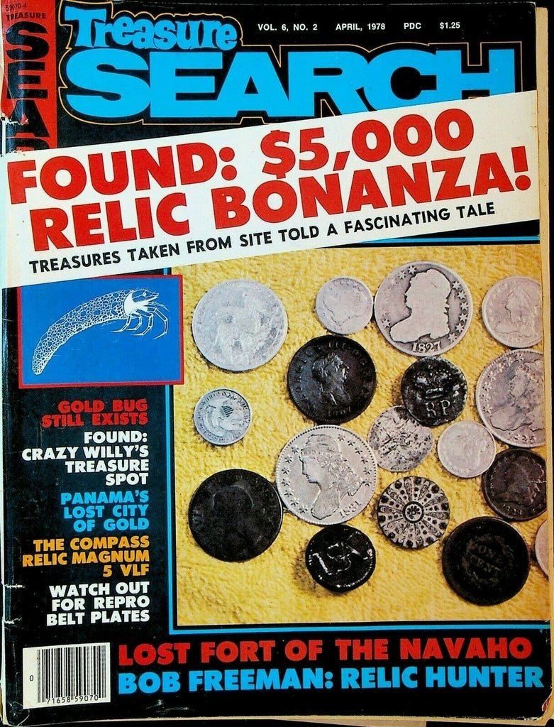 Treasure Search Magazine April 1978 Bob Freeman Portobelo Civil War Roundshot