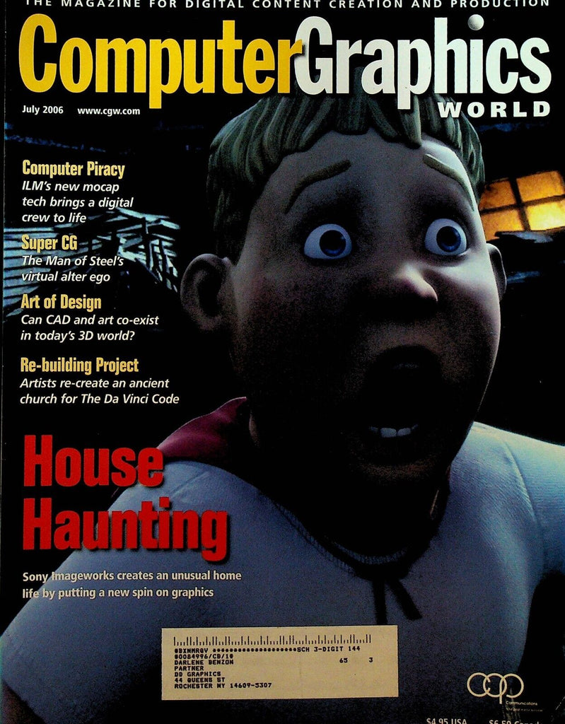 Computer Graphics World Magazine July 2006 Superman Da Vinci Code Garfield