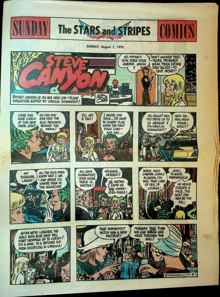 Stars & Stripes Sunday Newspaper Comic Section August 1 1976 Prince Valiant BC