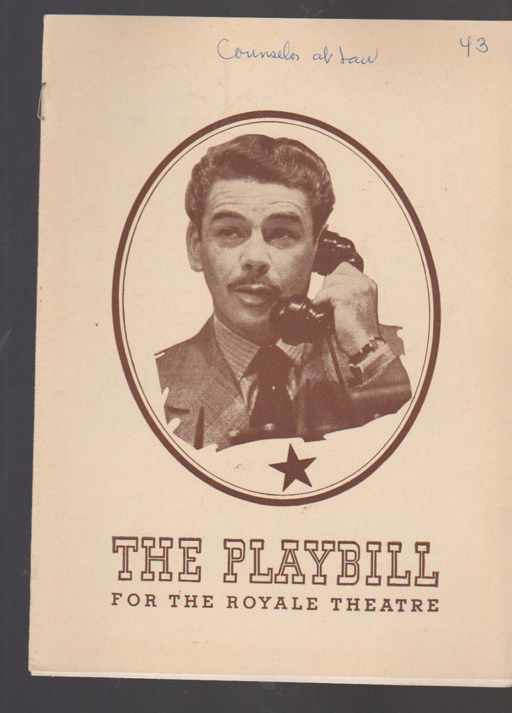 Counsellor-At-Law Playbill April 1943 Paul Muni Ann Thomas Clara Langsner