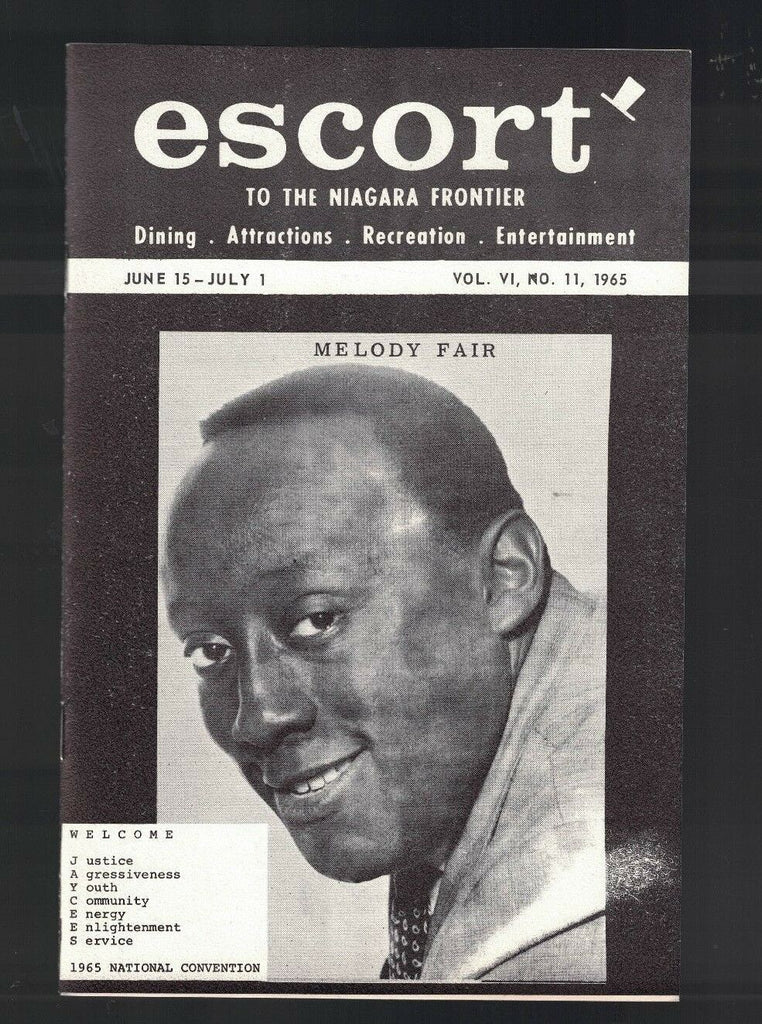 Escort to the Niagara Frontier June 15 1965 Travel Booklet Godfrey Cambridge