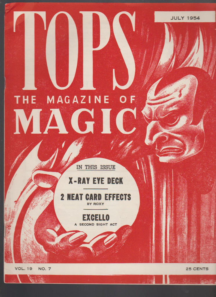 Tops the Magazine of Magic July 1954 Excello Second Sight Act