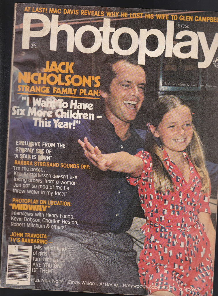 Photoplay Magazine July 1976 Jack Nicholson Barbra Streisand John Travolta