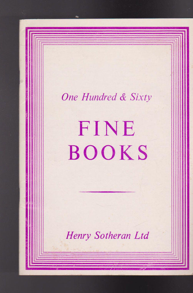 Henry Sothern Ltd Catalogue of One Hundred Sixty Books 1971 #955
