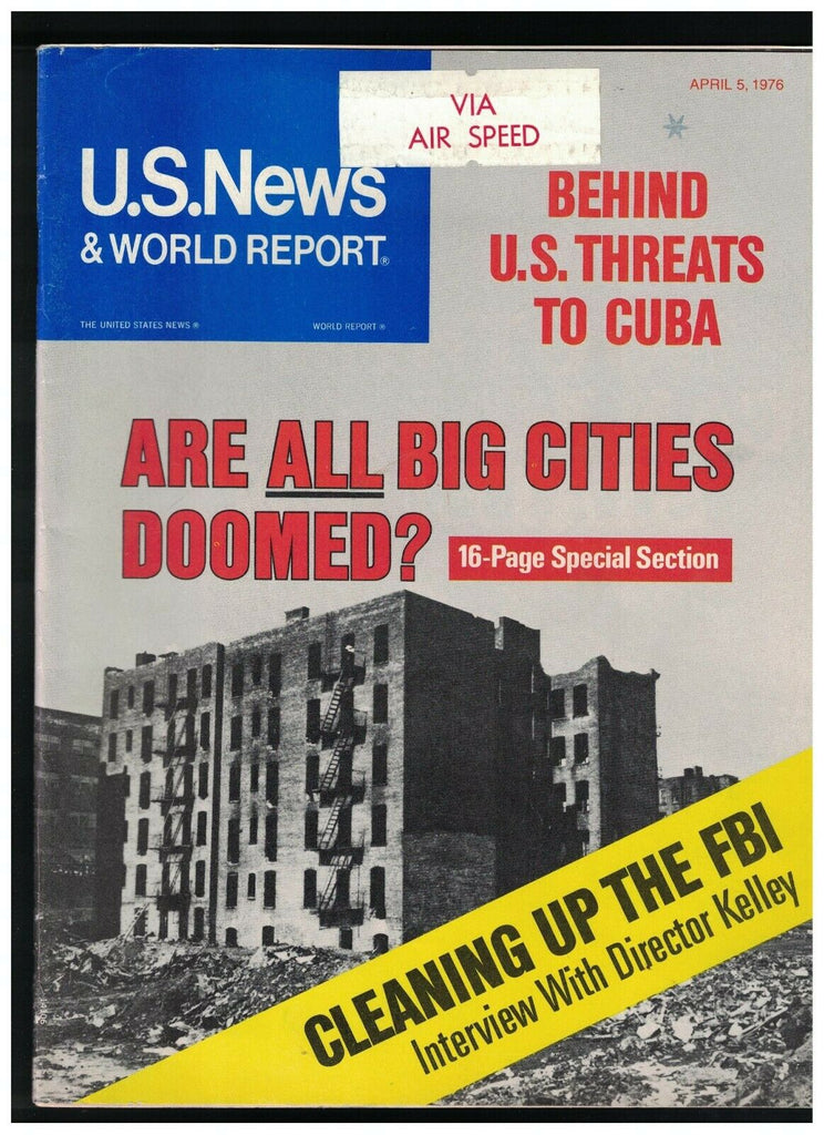 US News & World Report April 5 1976 FBI Director Clarence Kelley Lebanon