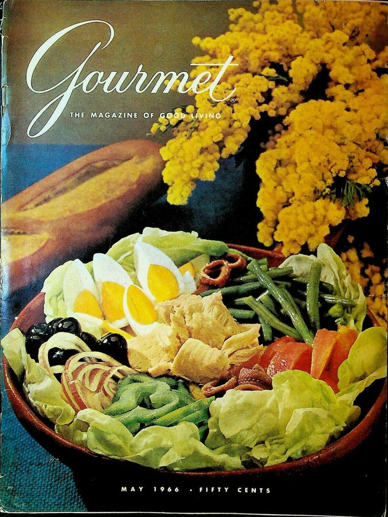 Gourmet Magazine May 1966 California Wines Cake Decorating Lucius Beebe
